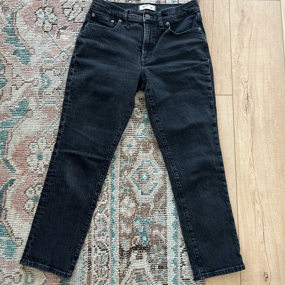 Madewell the mid rise perfect vintage Jean in black - Picture 4 of 7